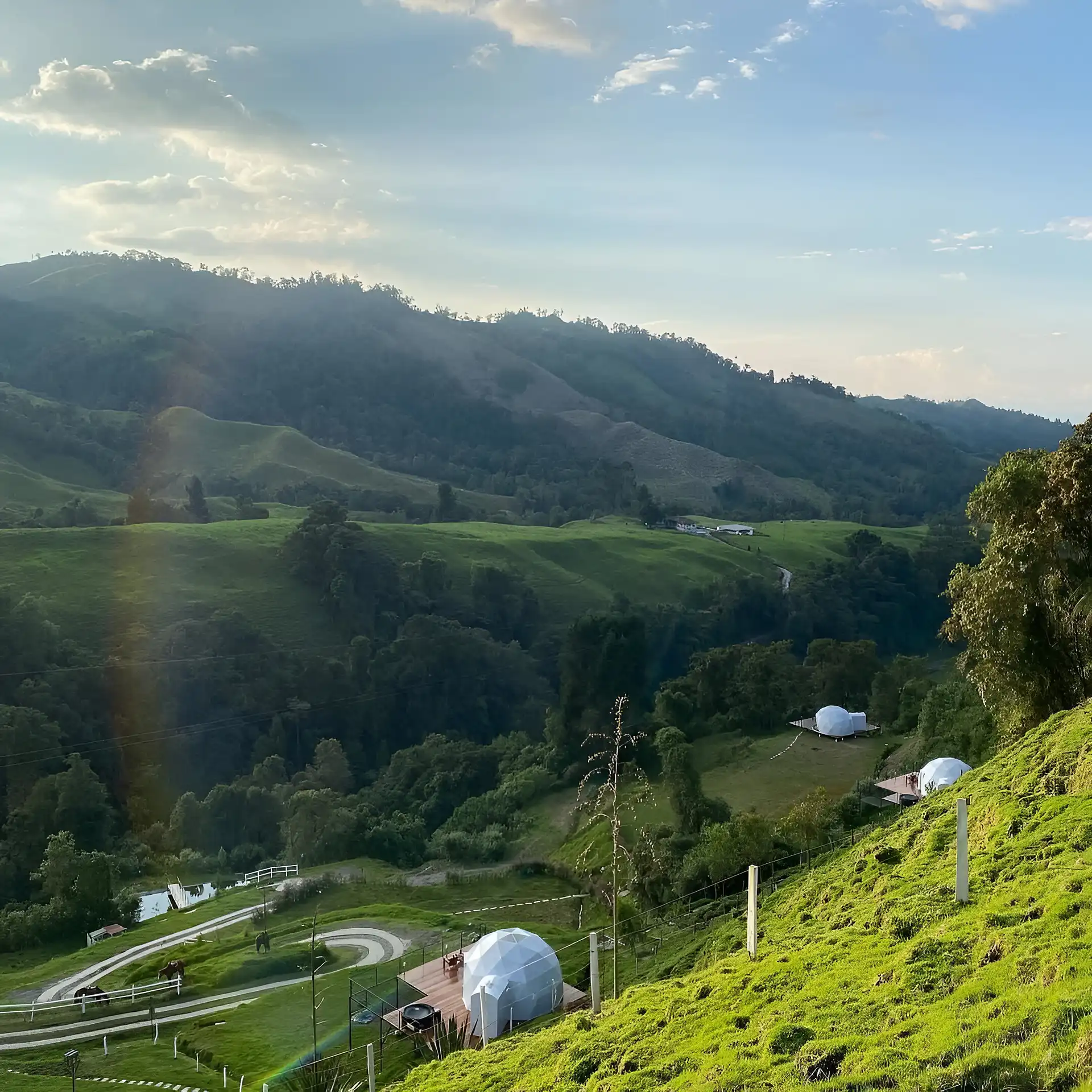 Glamping vista, Reserva del Ruiz